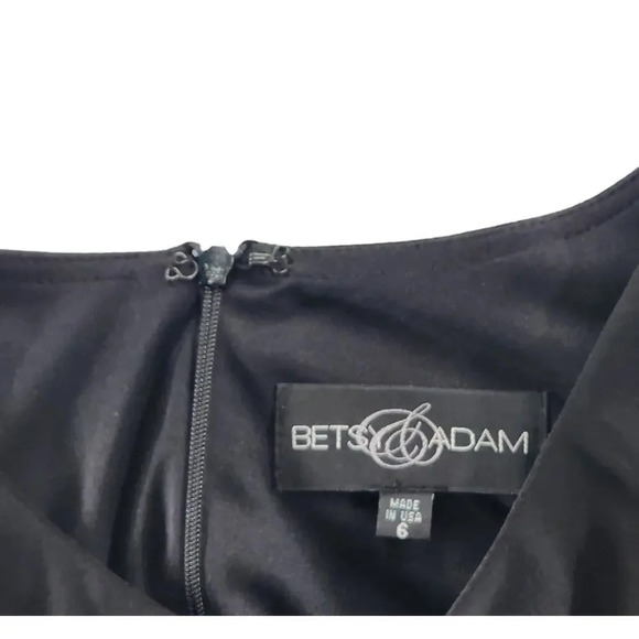 Betsy & Adam Womens Mini Cocktail Dress Size 6 Reversible Sequins Long Sleeve - Picture 10 of 11